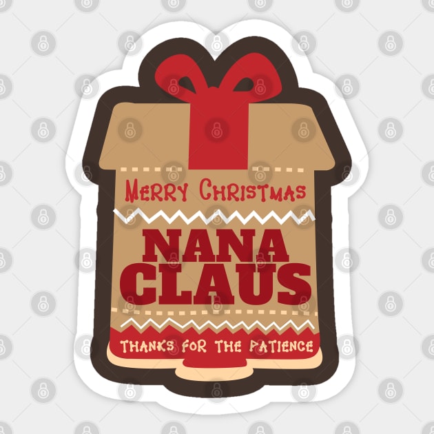 Nana Claus Sticker by CTShirts